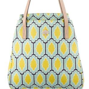 kate spade market tote Yellow Blue Purse Bag Shoulder Carryall Womens Ks Video